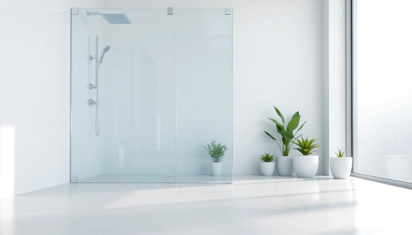 Experience elegant showers uk with a sleek modern bathroom featuring glass panels and chrome fixtures.