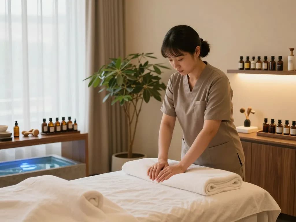 편안한 요소가 가득한 고요한 스파 환경에서 rejuvenating 마포스웨디시 마사지 치료.