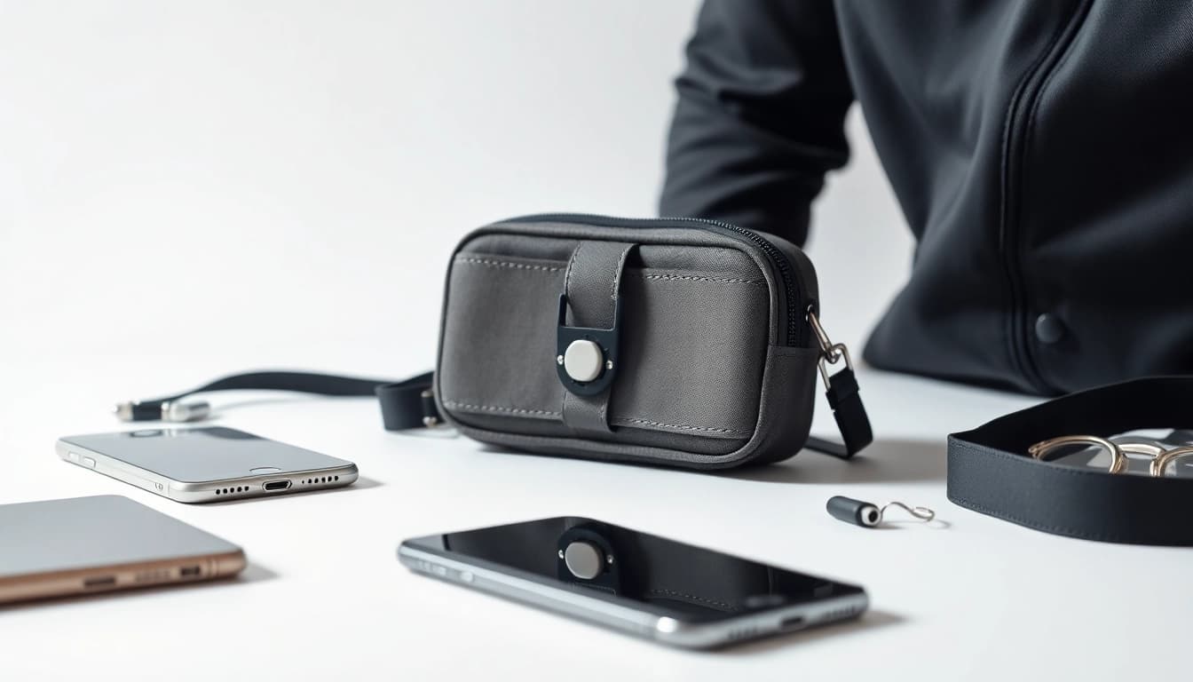 Handy Tasche abschließbar mit sicherem Verschluss und strapazierfähigem Material.