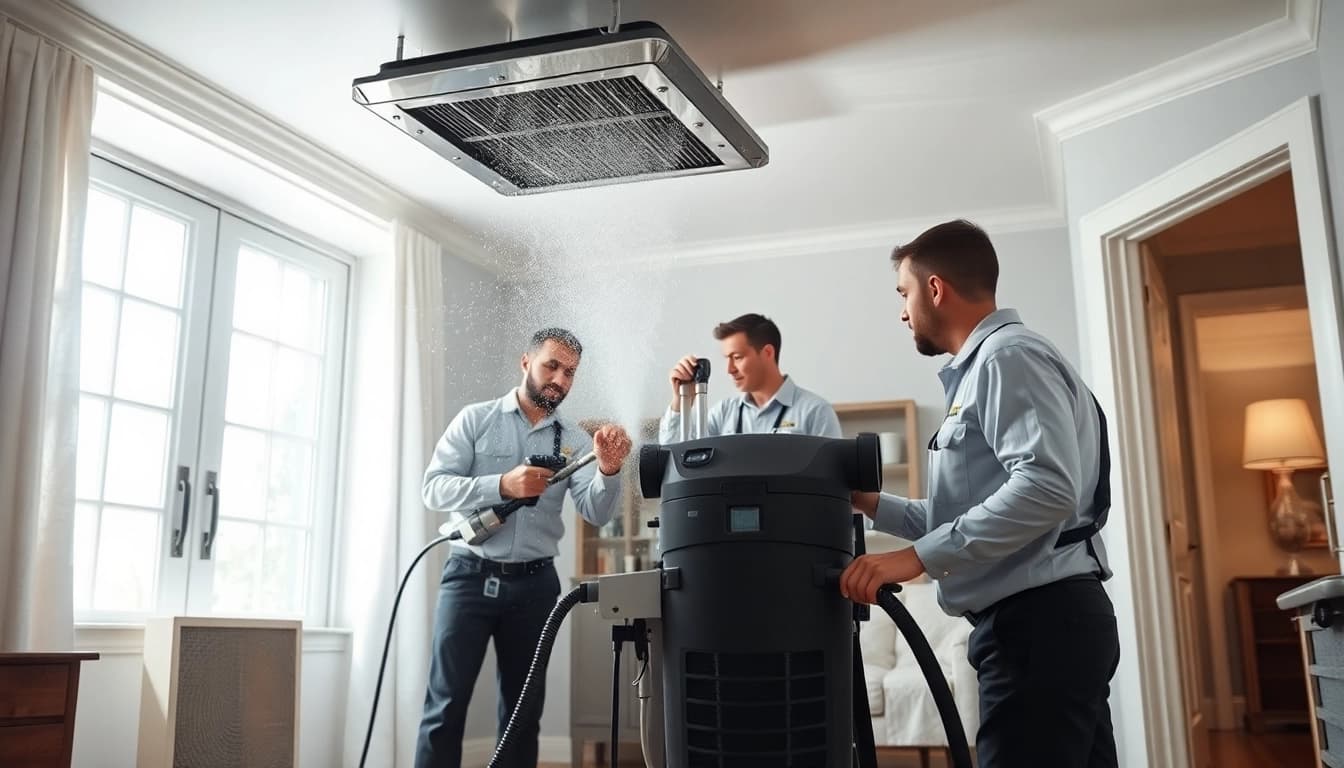 Air Duct Cleaning in Charlotte: Technicians using advanced equipment to improve indoor air quality.
