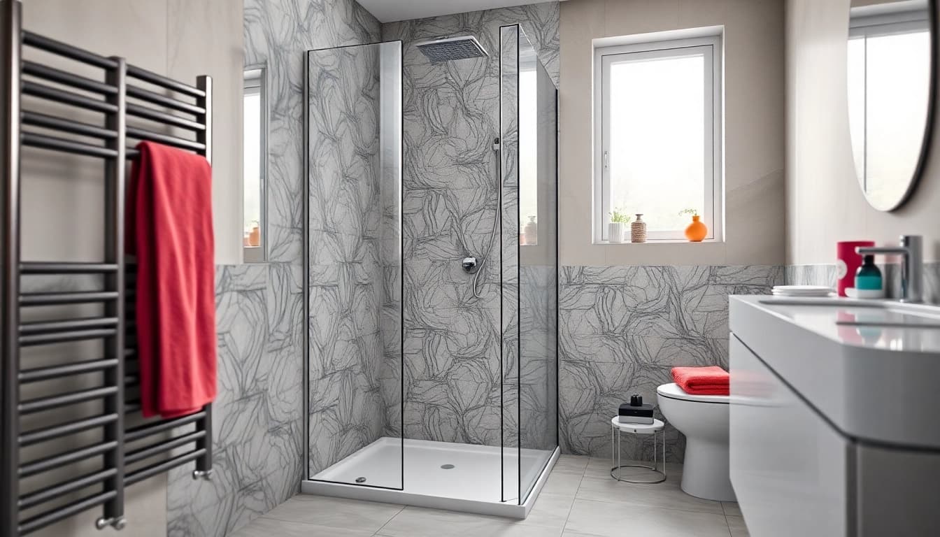 Erleben Sie die Vielfalt der Sonni sanitär Produkte in einem modernen Badezimmer mit eleganten Duschkabinen.