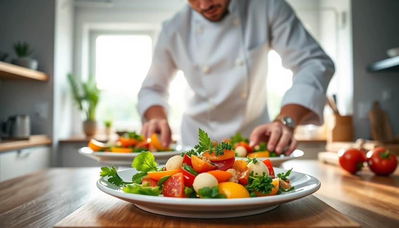 Prepare an exquisite dish with dishfacts using fresh ingredients and culinary skills.