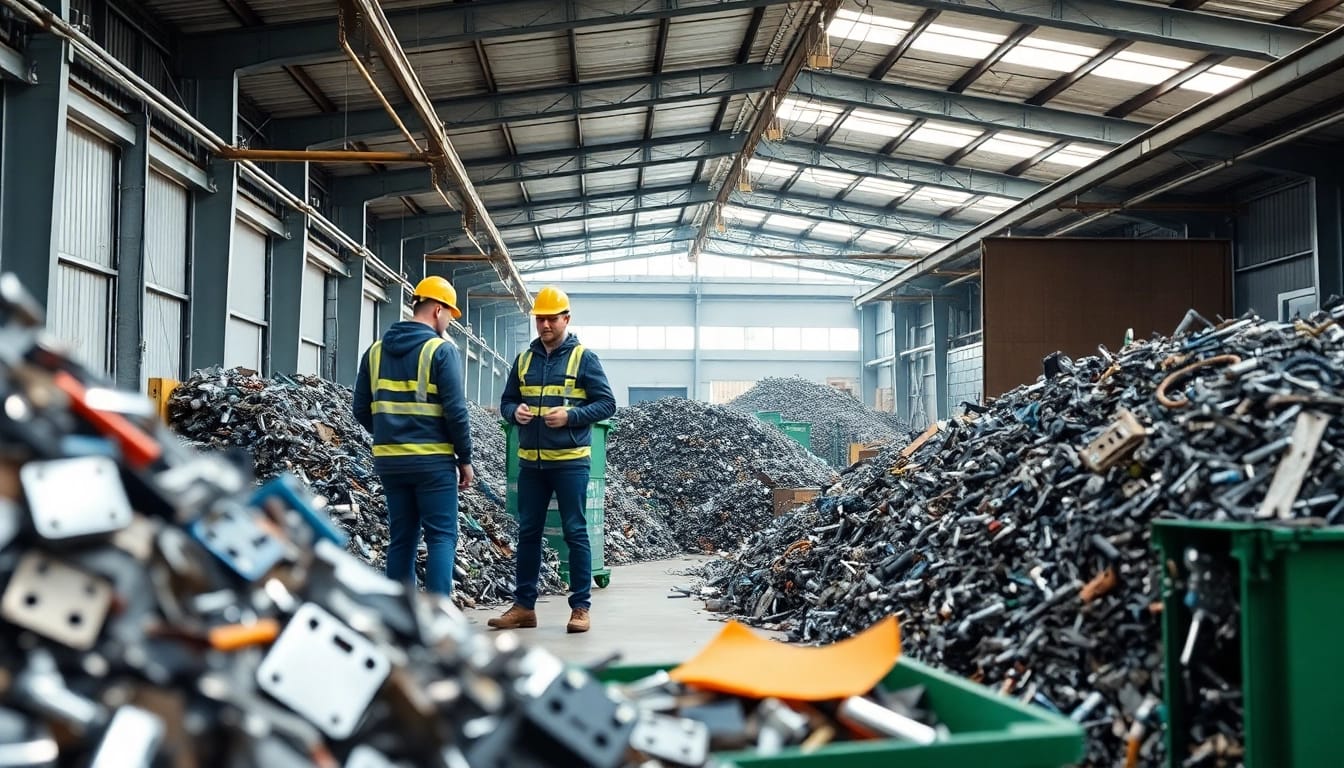 Schrottabholung Bottrop: Professionelle Altmetallsortierung auf einem Schrottplatz.