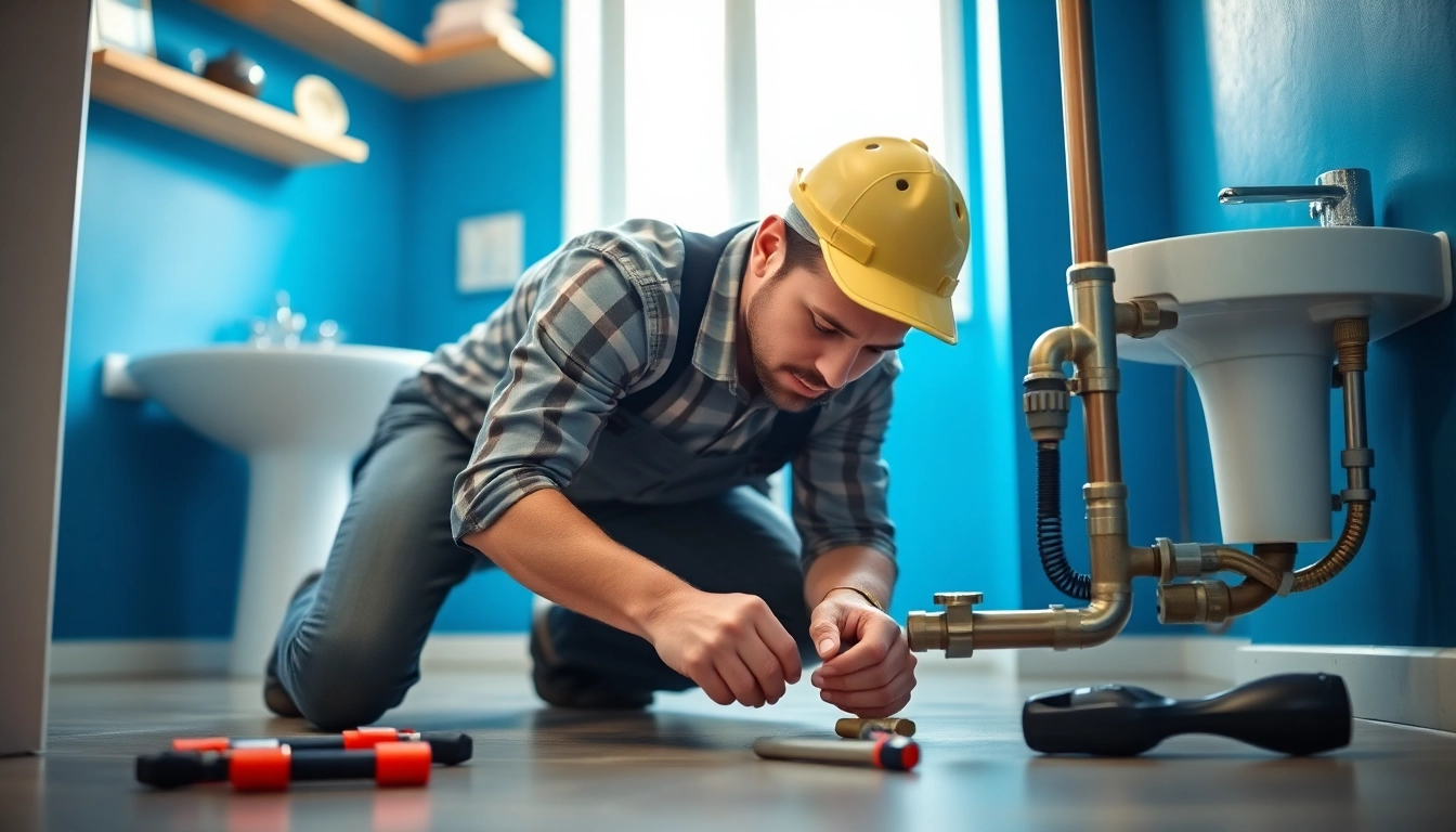Enhance your home with whole house repiping services Clearwater FL by a professional plumber at work.