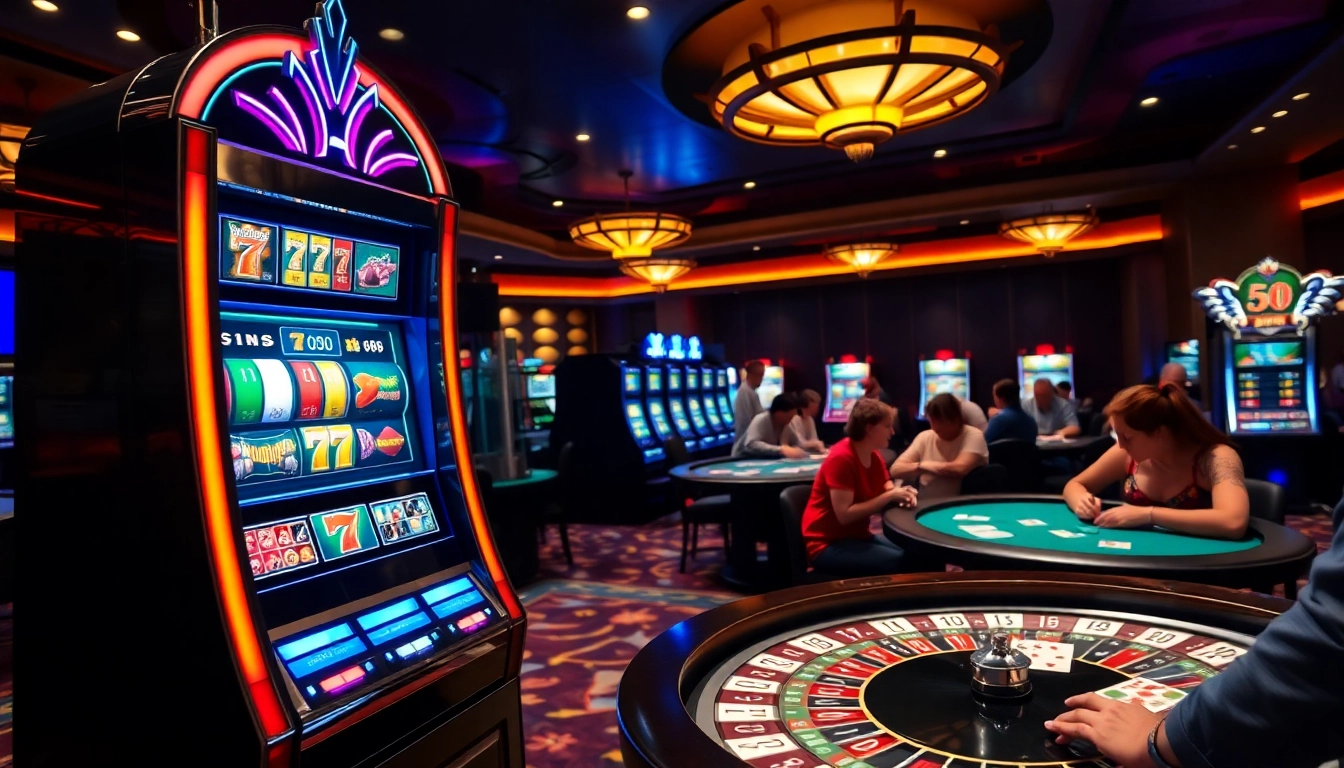 Experience the excitement of slot88 gacor with vibrant casino machines and engaged players.