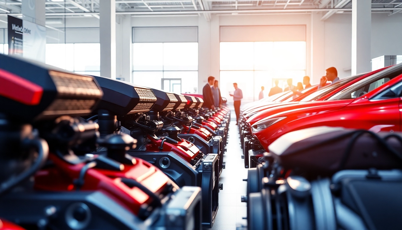 Discover options of used engines available in a vibrant automotive dealership.
