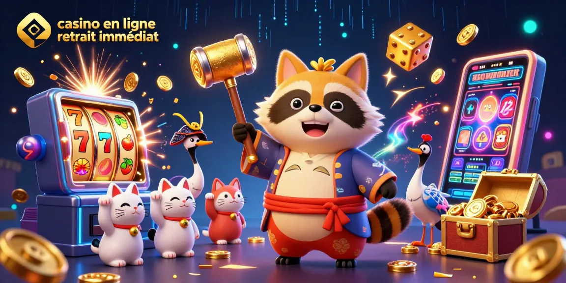 Le casino en ligne retrait immédiat offre un divertissement dynamique avec un tanuki chanceux et un jackpot vibrant.