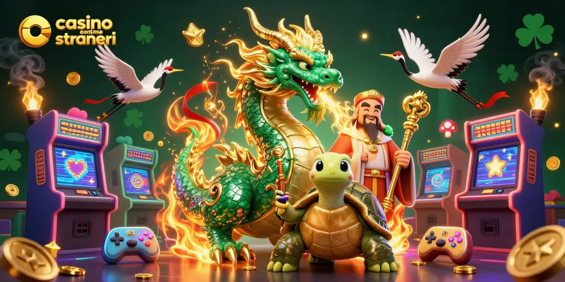 Unisciti all'emozione del casino online stranieri con un drago di giada e divertenti elementi di gioco.