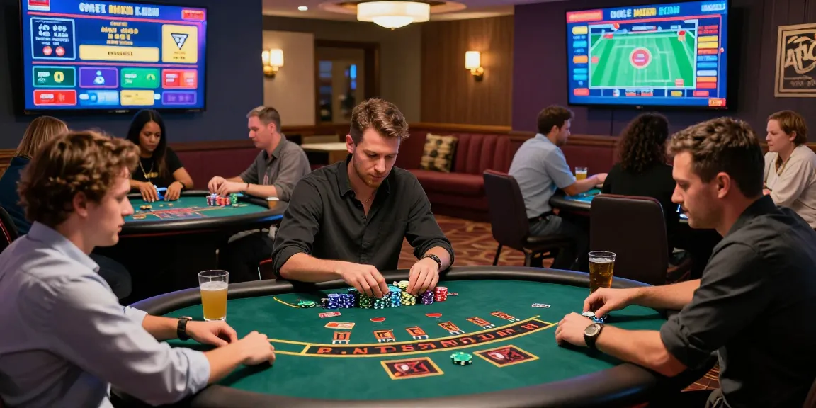 Exciting gaming environment with players at online casinos that accept credit cards, engaging with live dealers and vibrant game tables, showcasing thrilling casino experience.