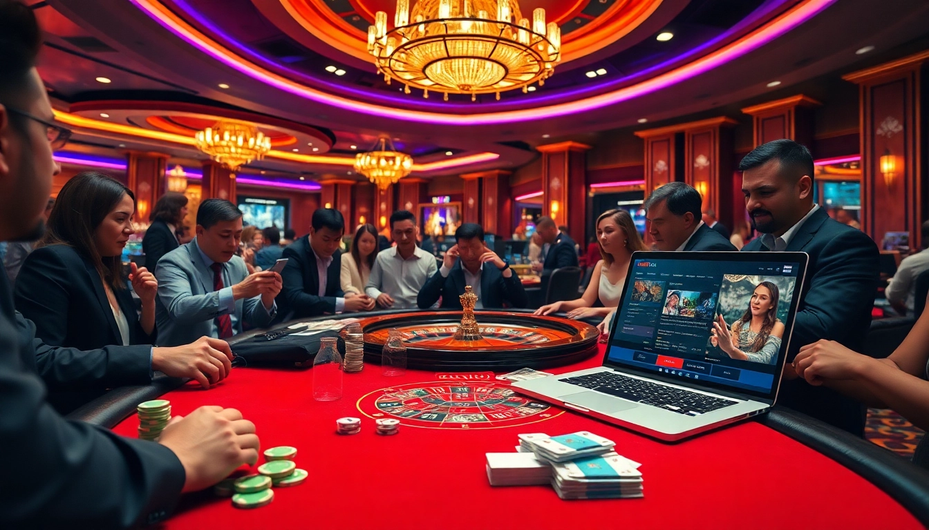 Engage in the excitement of online gambling at nhà cái kkwin with vibrant casino visuals.