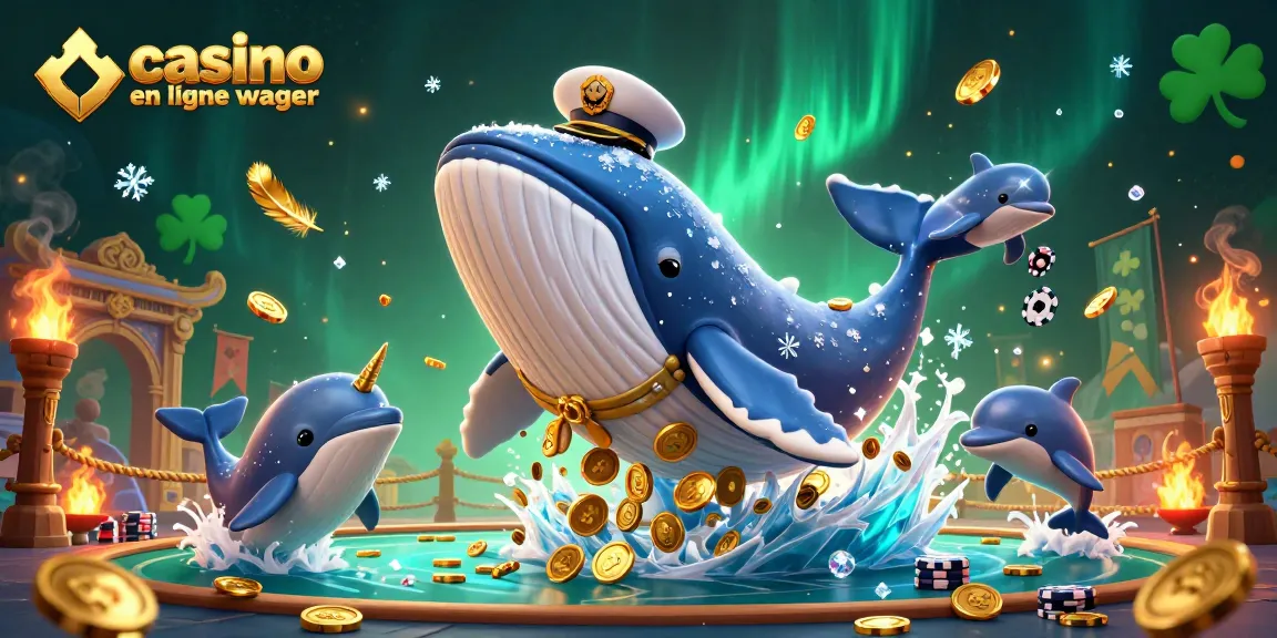Profitez de l'excitation d'un casino en ligne sans wager avec des personnages animés sous un ciel auroral vibrant.