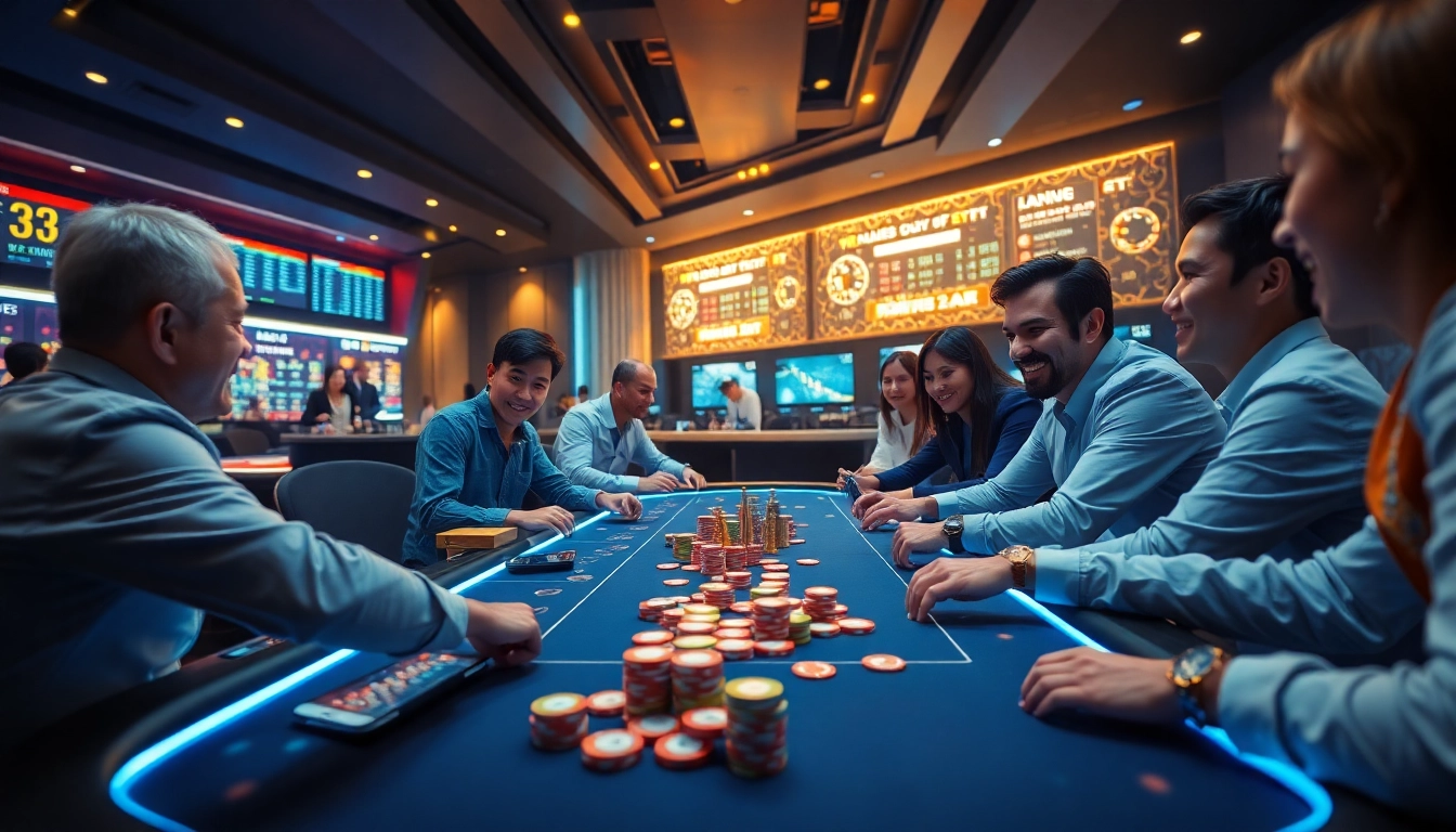 Exciting gaming experience at 78winbiz.com showcasing players engaged in a modern online casino.