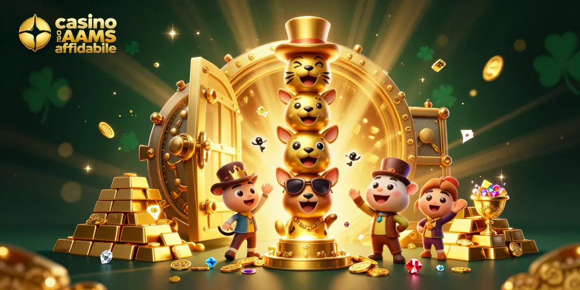 Gioca nei migliori casino non AAMS affidabili con ricchezze scintillanti e simboli di gioco fortuna.