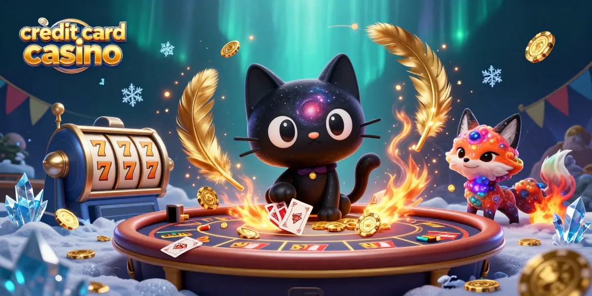 Engage in exhilarating action at a credit card casino with vibrant characters and thrilling gameplay.