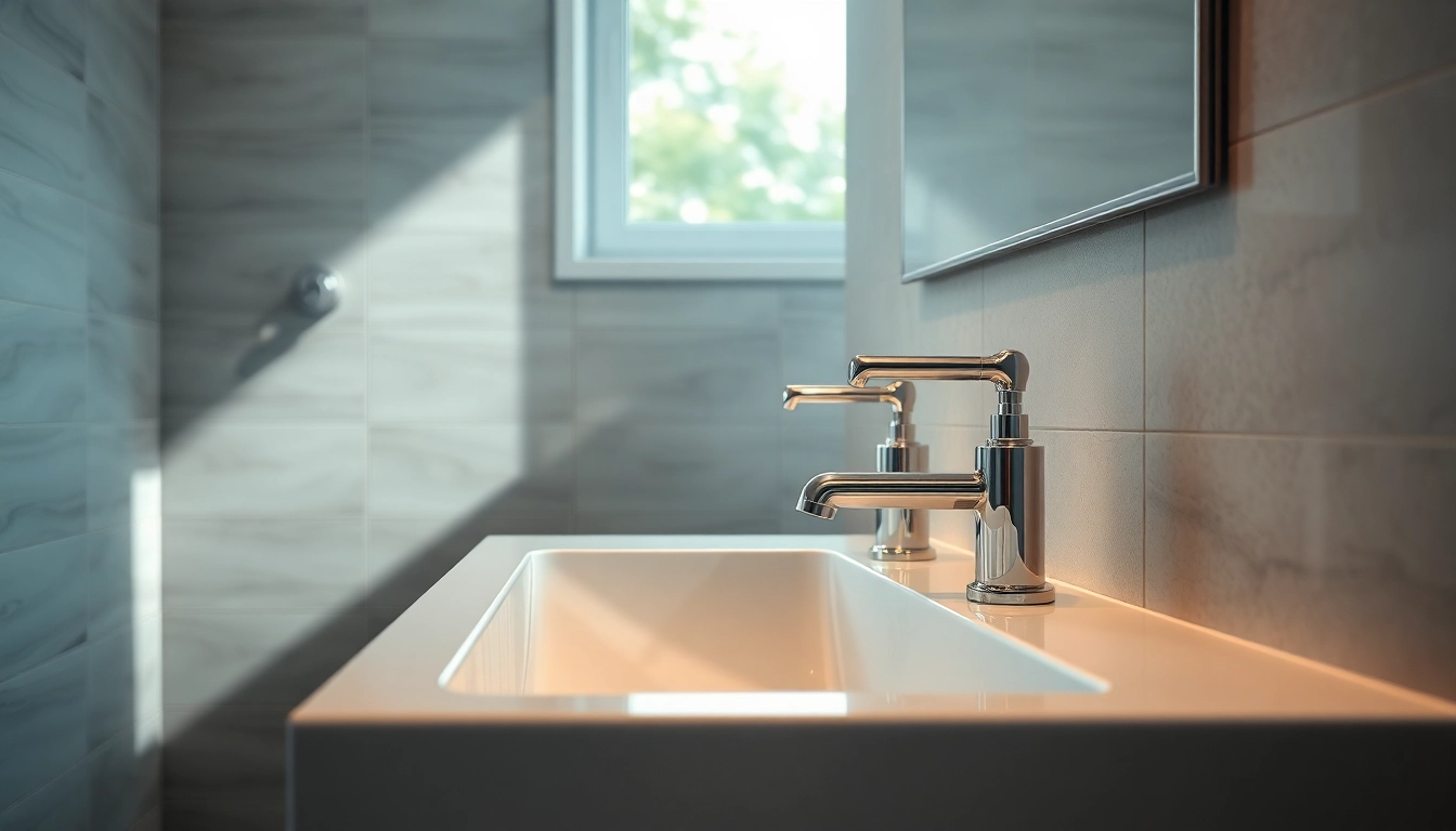 sonni sanitär GmbH hochwertige Badezimmerinstallation mit modernen Armaturen und stilvollem Design.