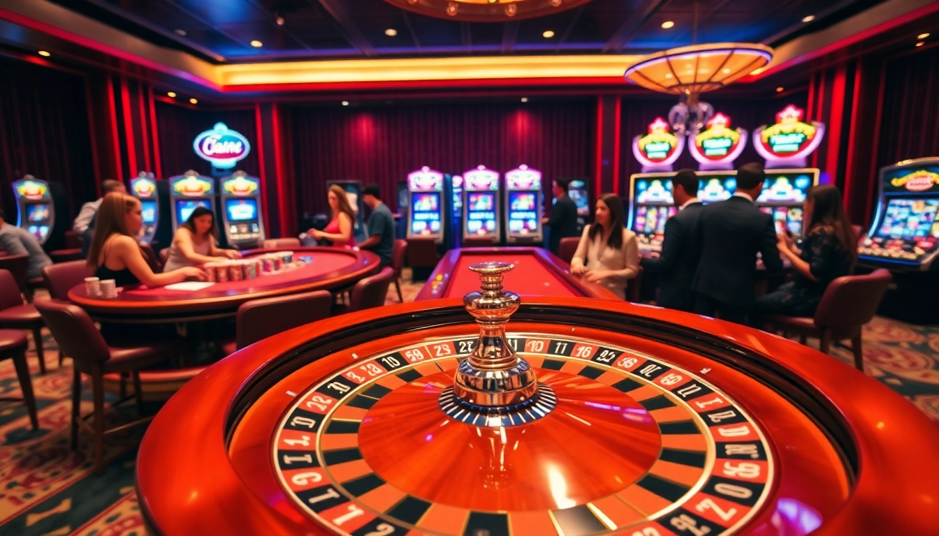 Vivez l'excitation du meilleur casino en ligne avec des tables vibrantes, de la roulette et des joueurs en action.