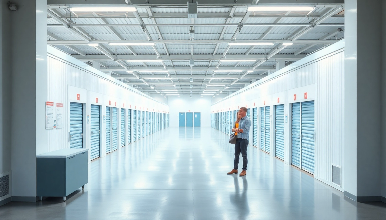 Showcasing self storage units in a modern facility with organized rooms and friendly staff.