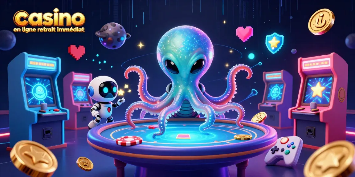 Profitez de l'excitation du casino en ligne retrait immédiat avec un poulpe extraterrestre à table de poker !