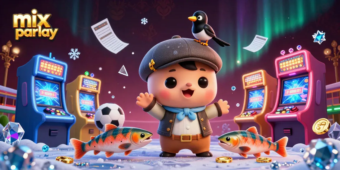Engage with mix parlay betting through this vibrant 3D illustration showing dynamic sports elements and fun characters.