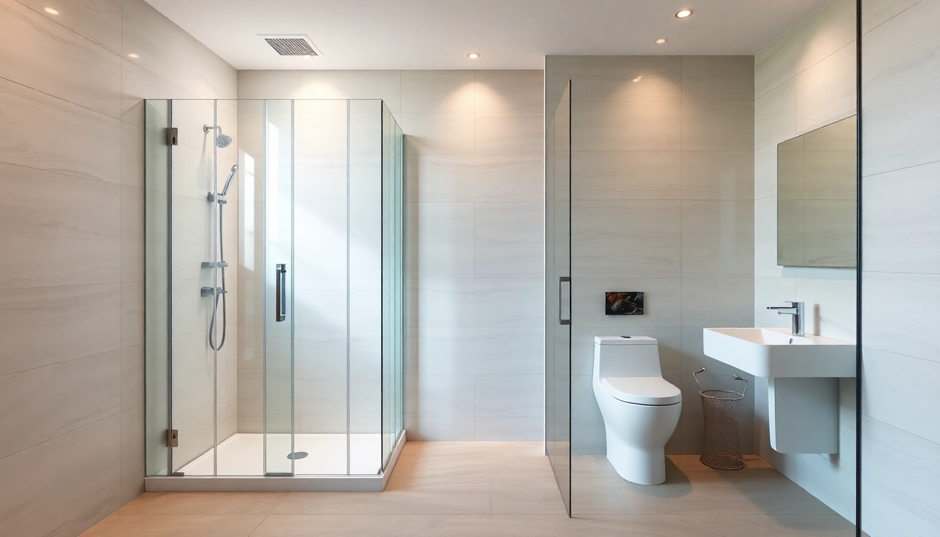 Showcase of a modern wet room by a notable wet room supplier with stylish features.