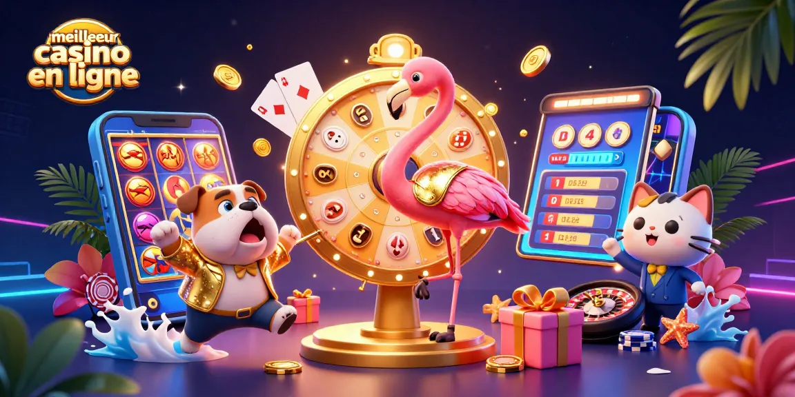 Découvrez le meilleur casino en ligne avec un flamingo animateur et un bulldog dans une ambiance festive
