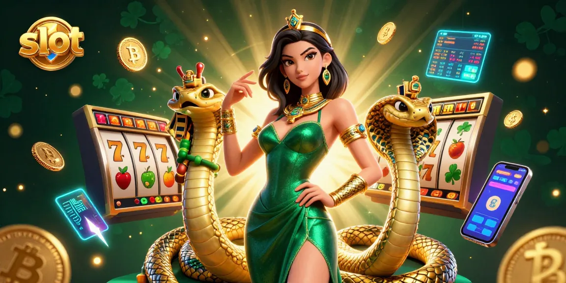 Spin the slot reels in a vibrant casino scene with golden accents and sparkling effects.