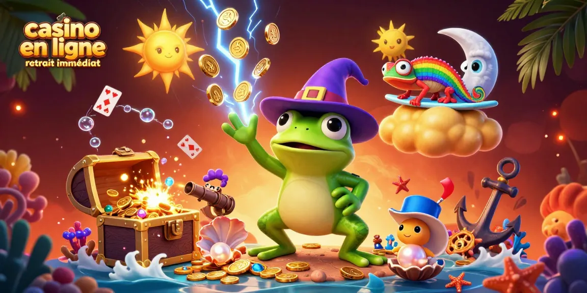 Gagnez au casino en ligne retrait immédiat avec des pièces d'or révélées par une tempête magique.
