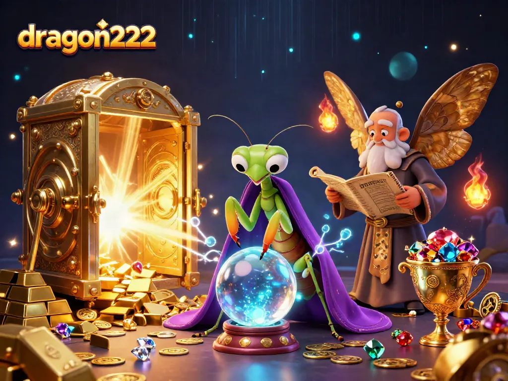 Engage in thrilling gameplay with dragon222 featuring a mystical fortune teller scene surrounded by treasure.