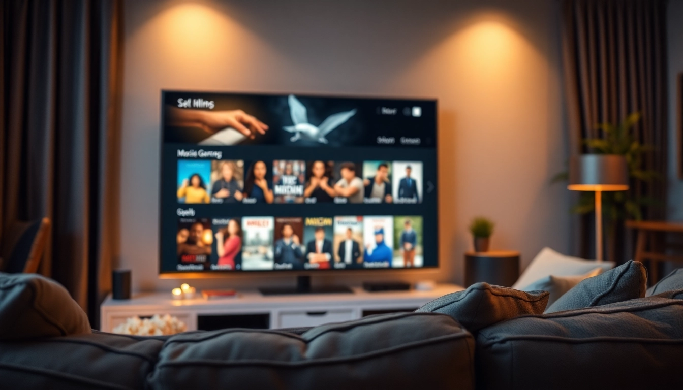 Engage with ดูหนังออนไลน์ on a stylish movie interface, perfect for your film night.