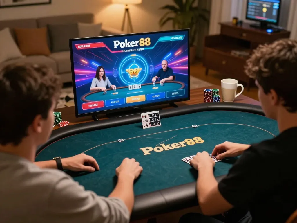 Players engage in competitive online gambling with POKER88, focused on winning strategies.