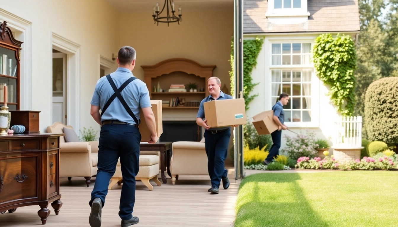 Efficient removals in Cheltenham team smoothly relocating antique furniture from a charming home.