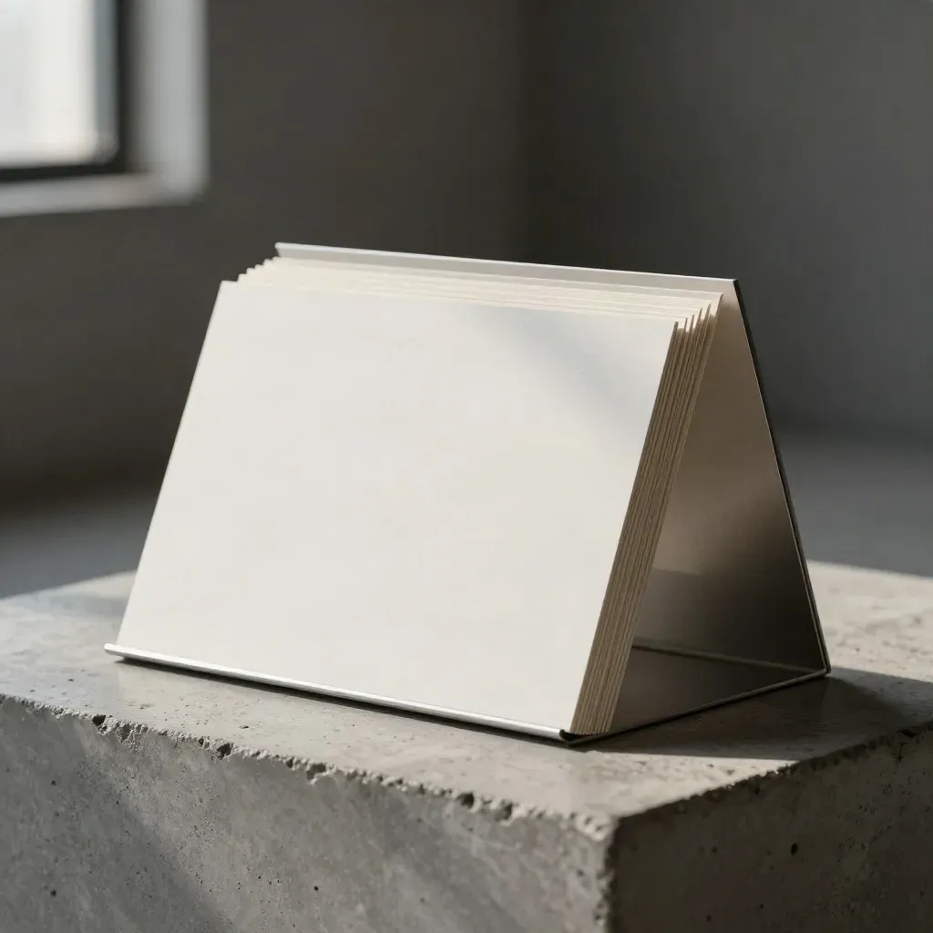 Macro of a modular landing-page pack assembly with layered panels and a slim stand.