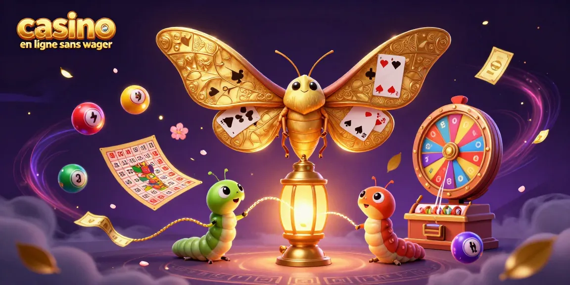 Profitez d'une expérience captivante avec le casino en ligne sans wager dans cette scène animée et colorée.