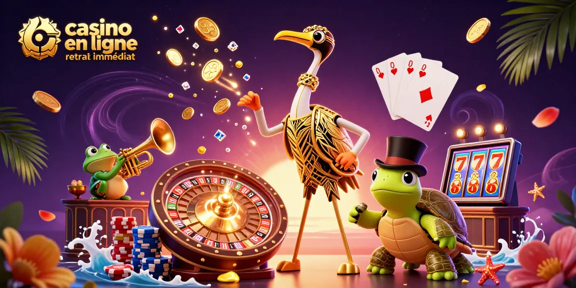 Profitez de l'expérience du casino en ligne retrait immédiat avec des personnages animés et des éléments de jeu captivants.