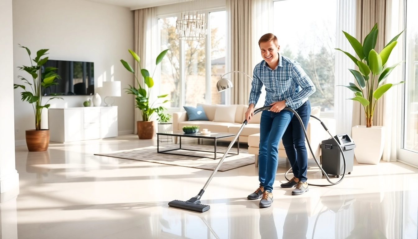 Experienced team providing cleaning services calgary in a bright, spotless home environment.