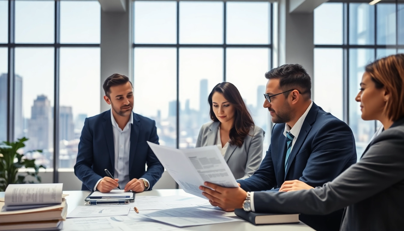 Debt collection UK professionals collaborating efficiently in a modern office environment.