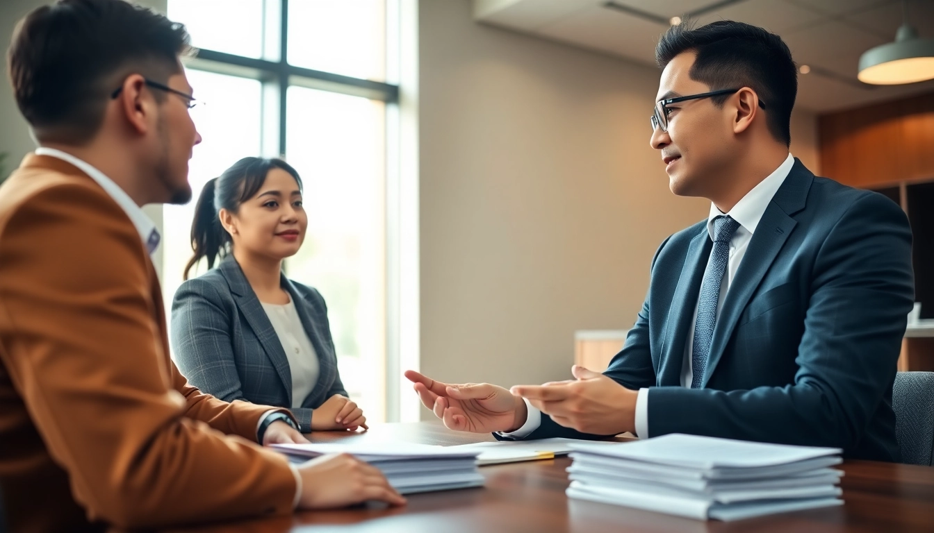 Engaging Birmingham Family Lawyer advising clients in a professional setting.