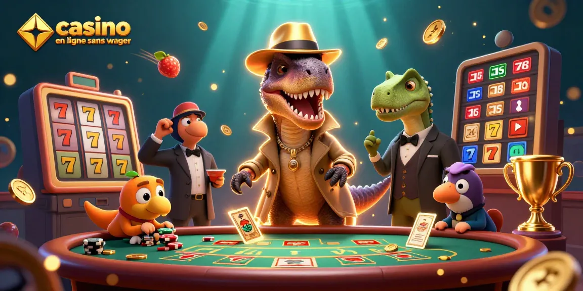 Jouez au casino en ligne sans wager avec une expérience immersive illustrée en 3D.
