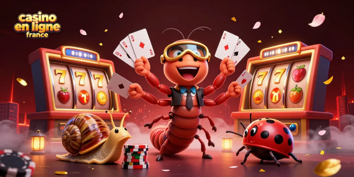 Jouer au casino en ligne France avec des cartes et des jetons dans une ambiance colorée et dynamique.