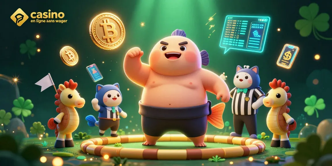 Vivez l'excitation d'un casino en ligne sans wager avec ce fugu de sumo dans une scène sous-marine dynamique.