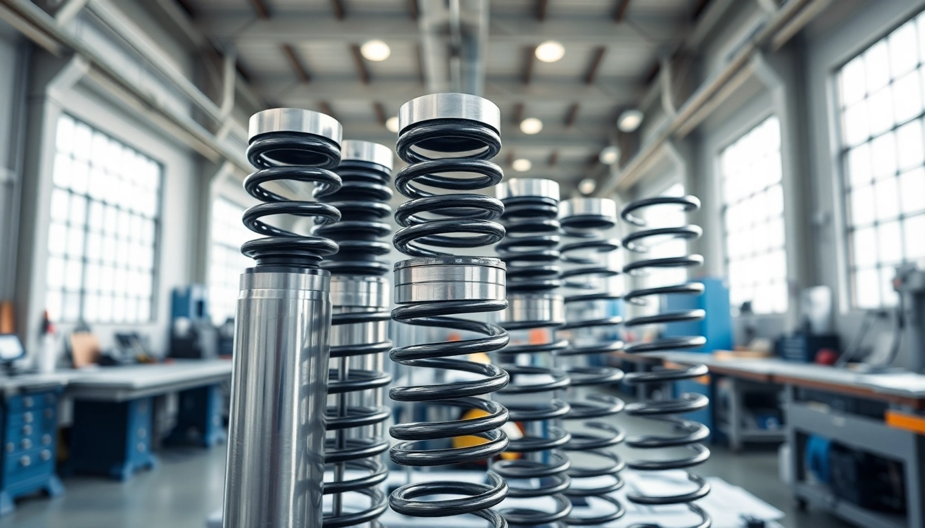 Gas Spring Supplier showcasing precision-engineered gas springs in a professional industrial environment.