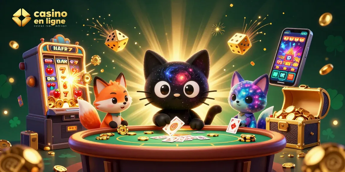 Profitez du jeu avec casino en ligne retrait immédiat dans une scène cosmique dynamique remplie d'éléments de casino.