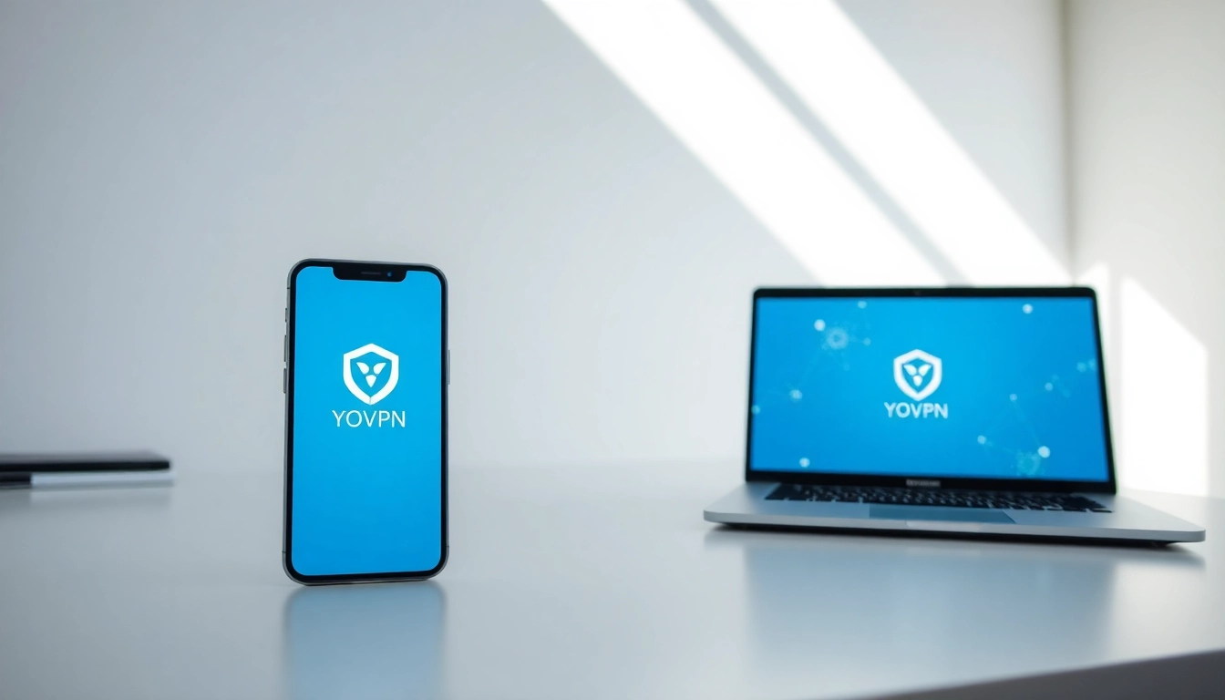 快连VPN interface displayed across devices showcasing security and ease of use in a professional setup.