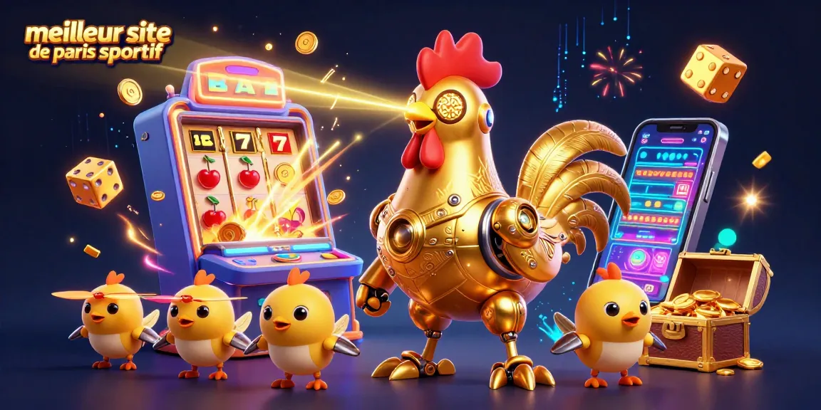 Vivez une expérience palpitante sur le meilleur site de paris sportif avec ce robot de poulet futuriste.