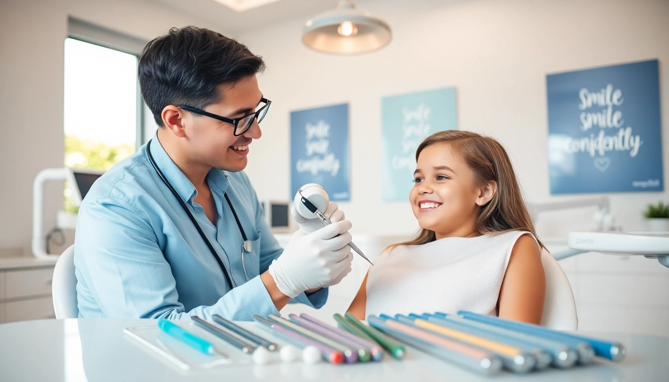 Orthodontics consultation with a professional in a welcoming clinic setting.