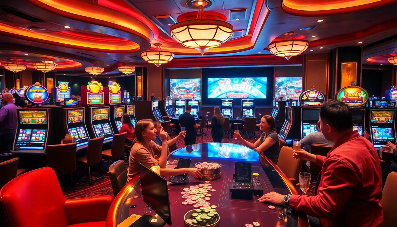 Play exciting slots at promo Naga169 with vibrant machines and a lively casino atmosphere.