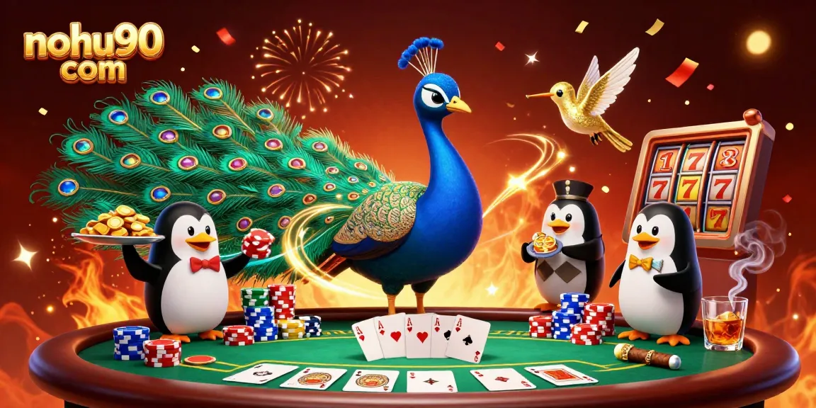 Experience vibrant gaming action at nohu90 com with colorful gaming elements and lively characters.