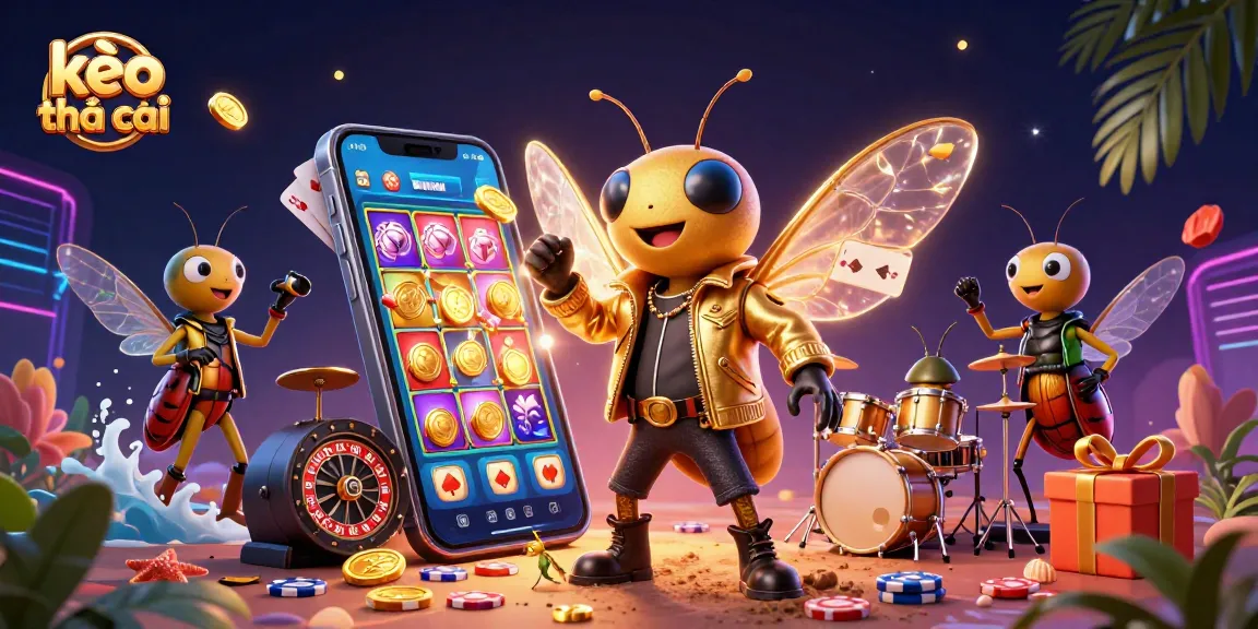 Engage with the exciting world of kèo nhà cái as the cicada rock star performs in a vibrant casino scene.