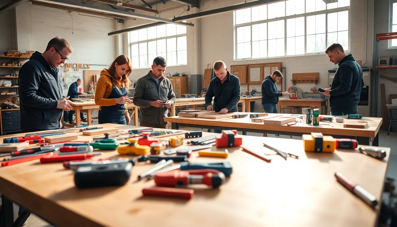Engaging skilled trades training session demonstrating hands-on learning and collaborative atmosphere.