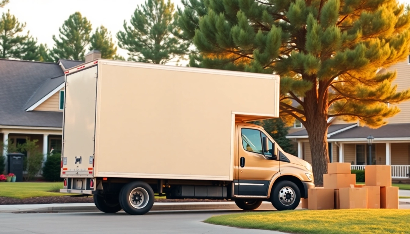 Moving companies Arkansas truck ready for transport in a suburban setting.